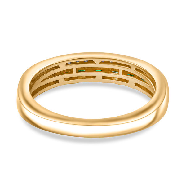 Smaragd und Moissanit Half Eternity Ring - 0,61 ct. image number 5