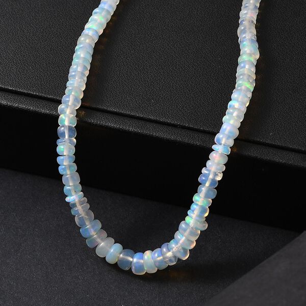 D'Joy Natürlicher, äthiopischer Welo Opal Halskette ca. 45 cm 925 Silber rhodiniert ca. 37,00 ct. image number 1
