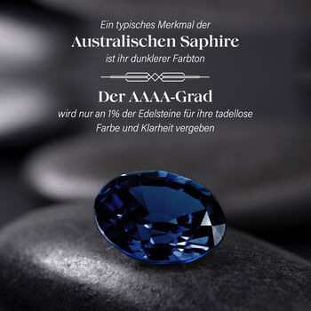 RHAPSODY AAAA australischer blauer Saphir und VE EF Diamant Ring in 950 Platin &ndash; 1,60 ct.