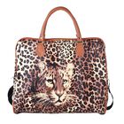 Safari-Tasche mit lebendigem Leopardenmuster, 43x20x38cm, braun