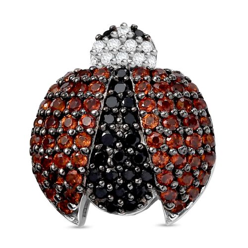 GP Trionfo Kollektion - Schwarzer Spinell, Zirkon, Mosambik Granat und Kanchanaburi blauer Saphir-Anhänger - 1,04 ct. image number 0