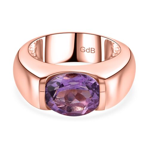 Rose De France Amethyst Ring, Messing, (Größe 21.00) ca. 2.40 ct image number 0