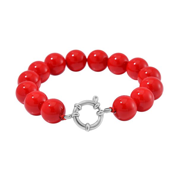 Rotes Muschelkernperle Armband image number 2