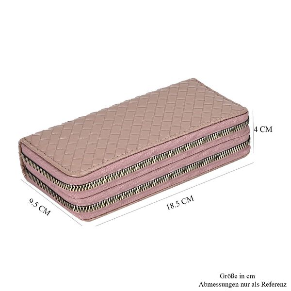 Elegante RFID-gesch&uuml;tzte Brieftasche in Rosa mit Pr&auml;gemuster image number 8