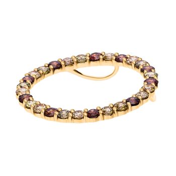 SGL zertifizierter SI nat&uuml;rlicher gelber, brauner und gr&uuml;ner Diamant Anh&auml;nger in 585 Gold - 1 ct.