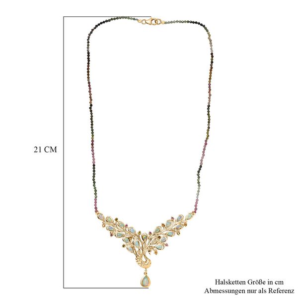 D'Joy AA Nat&uuml;rliche, &auml;thiopische Welo Opal und Multi-Turmalin Halskette, 45cm - 22,27 ct. image number 6
