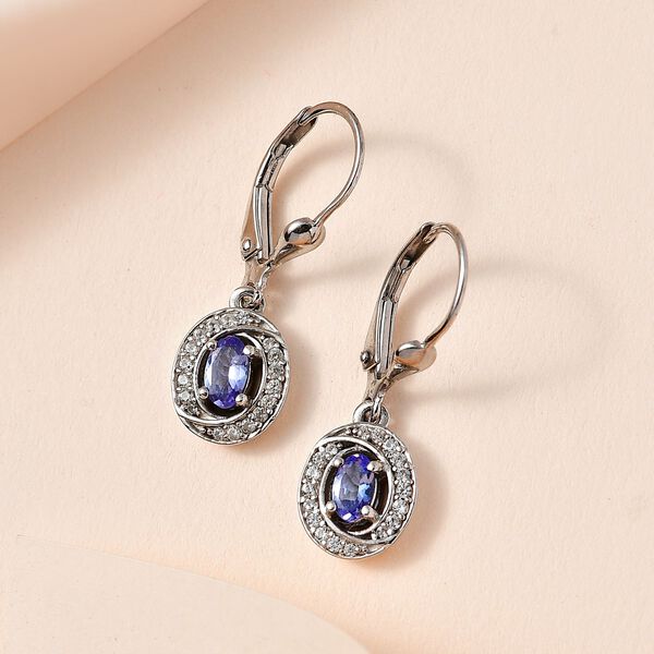AA Tansanit und Zirkon Ohrringe - 0,82 ct. image number 1