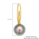 Tahiti-Perlen Solitär-Ohrhänger, 925 Silber vergoldet, 9,97 ct. image number 4