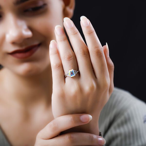 Merkur mystischer Topas und Moissanit-Ring - 2,92 ct. image number 3