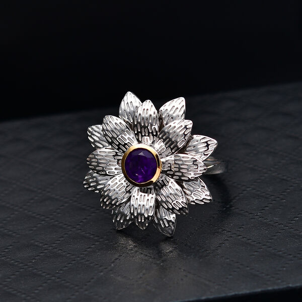 EverTrue afrikanischer Amethyst zweifarbiger Ring - 0,77 ct. image number 2