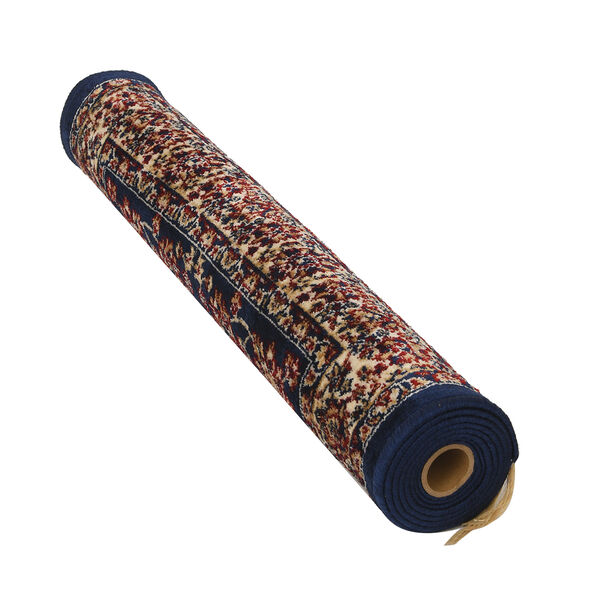 Bedruckter Perserteppich mit Fransen, Größe 66x180 cm, Blau image number 7