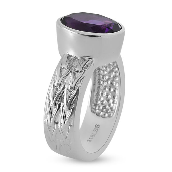 Lusaka Amethyst-Ring, reiner Edelstahl  ca. 2,37 ct image number 5