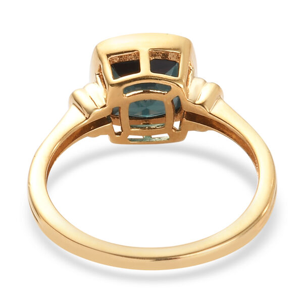 Alexandrit Triplett Quarz Solitär Ring 925 Silber vergoldet image number 6