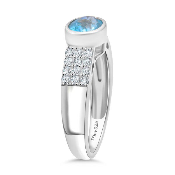 D'Joy AA blauer Zirkon und Moissanit Ring - 2,32 ct. image number 4