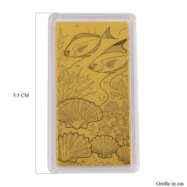 999er Gold-Barren mit Meeresleben-Motiven image number 5