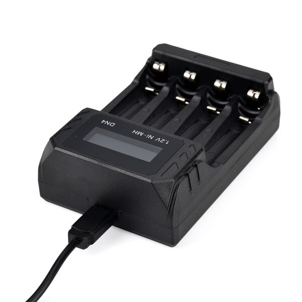 Kompakt-Ladeger&auml;t f&uuml;r AA/AAA NiMH - 4 Sch&auml;chte, LCD, USB image number 7