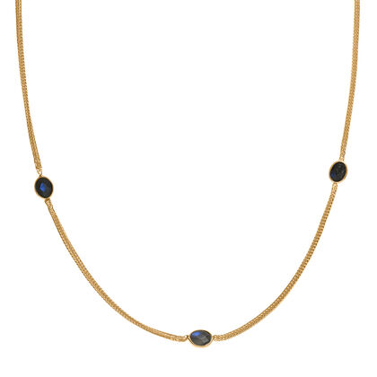 EVER TRUE Labradorit Halskette ca. 75 cm Nickelfreies Messing ca. 11.70 ct