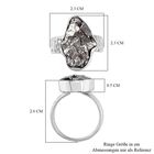 Meteorit Ring 925 Silber rhodiniert (Größe 20.00) ca. 25,31 ct image number 6