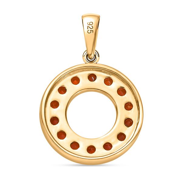 AAA Blaze-Feueropal Anh&auml;nger 925 Silber 750 Gelbgold Vermeil ca. 0.67 ct image number 5