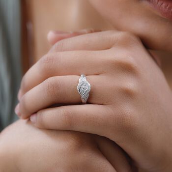 Wei&szlig;er Diamant-Ring - 0,33 ct.