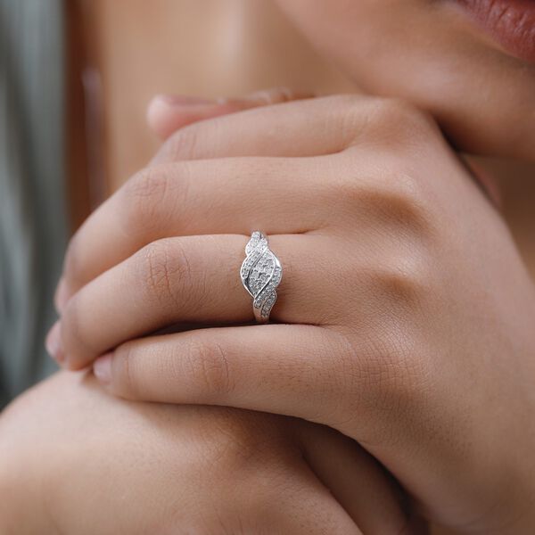 Wei&szlig;er Diamant-Ring - 0,33 ct. image number 2