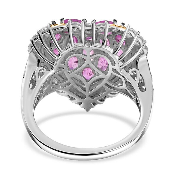 Ilakaka Rosa Saphir (Fissure gef&uuml;llt) Ring 925 Silber rhodiniert (Gr&ouml;&szlig;e 20.00) ca. 4,97 ct image number 6