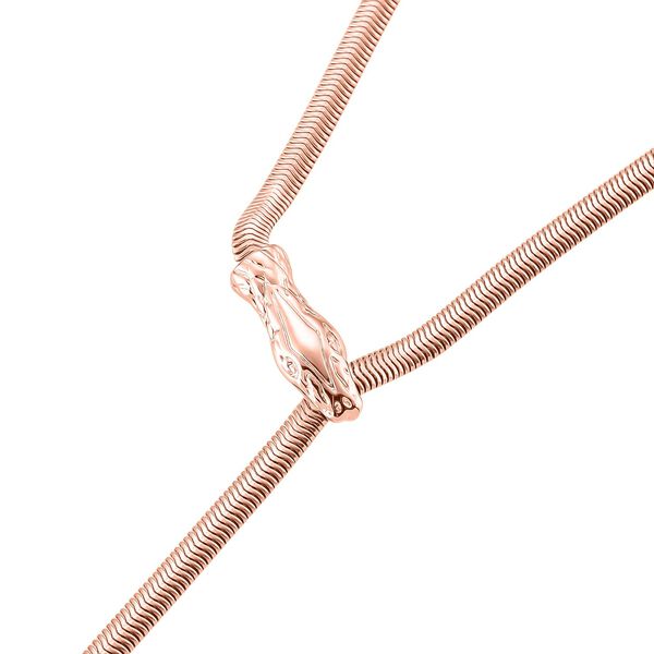 Flexible Schlangenkette, ros&eacute;vergoldet image number 4