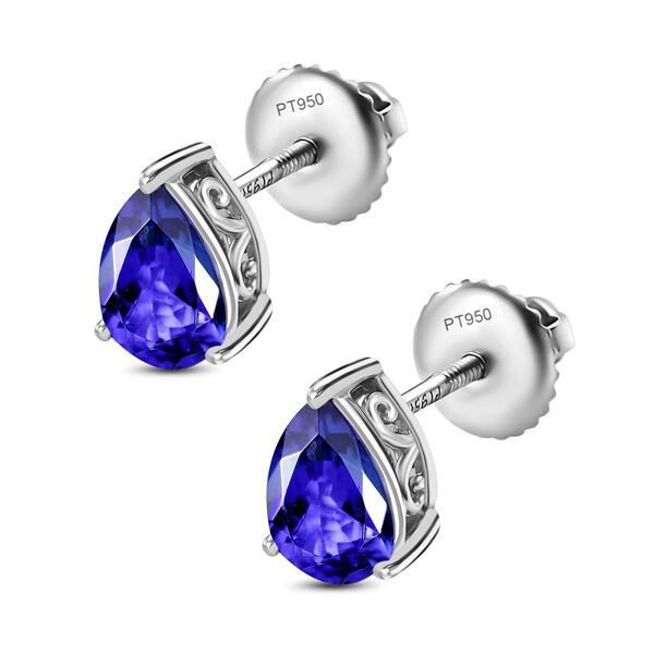 RHAPSODY AAAA Tansanit Ohrringe in 950 Platin - 2,44 ct. image number 4