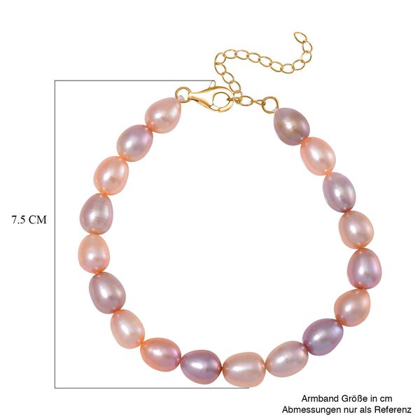 Mehrfarbiges S&uuml;&szlig;wasserperlen-Armband, 19 cm image number 5