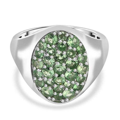 D’joy Tsavorite Granat Ring 925 Silber rhodiniert (Größe 17.00) ca. 1,57 ct image number 0