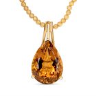 D'Joy AA Citrin Schmuckset ca. 50 cm 925 Silber 750 Gelbgold Vermeil ca. 58.60 ct