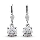 LUSTRO STELLA Hergestellt mit Feinster ZIRKONIA Tropfen Ohrringe 925 Silber platiniert