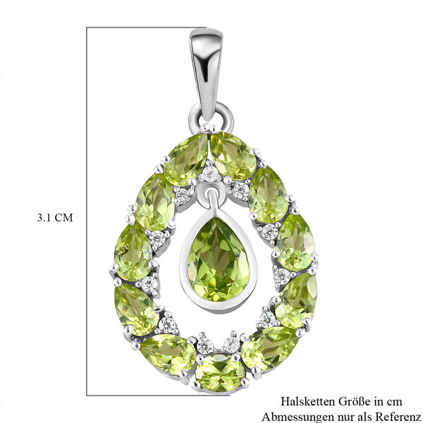 Nat&uuml;rlicher Peridot-Anh&auml;nger in Silber, 3,32 ct. image number 6
