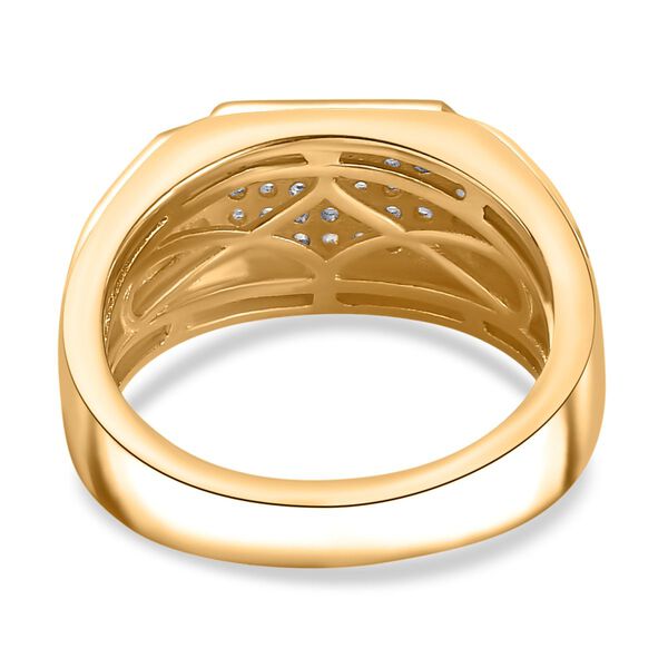 Moissanit Ring, 925 Silber vergoldet - 0,41 ct. image number 6