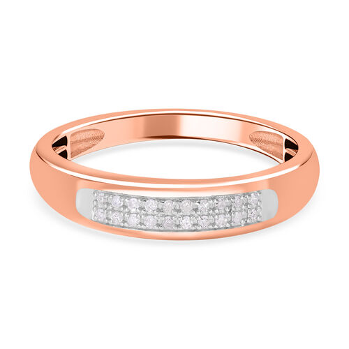 Diamant Ring in Silber mit Roségold Vermeil - 0,10 ct. image number 0
