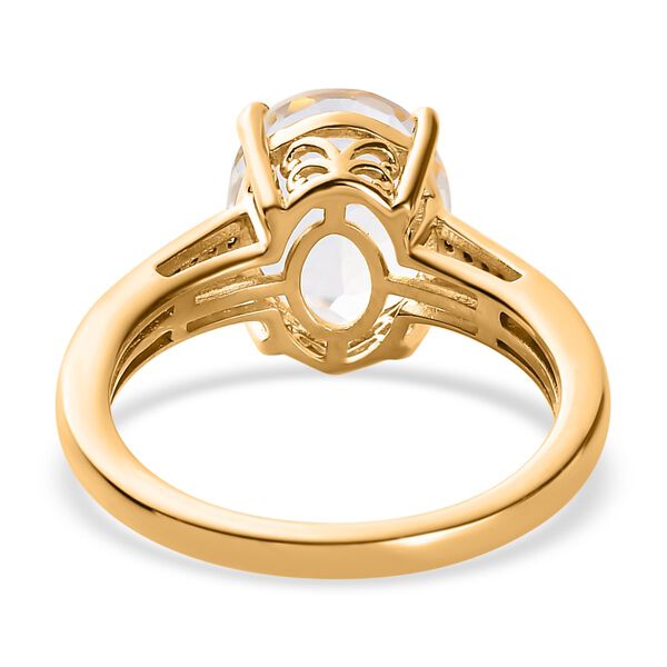 Mexikanischer, nat&uuml;rlicher Hyalit Opal und Moissanit -Ring - 2,73 ct. image number 6