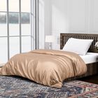 Serenity Night: Bettdecke aus 100 % luxuriöser Maulbeerseide mit hochwertiger Kunstdaunenfüllung, 1,7 kg, 135 x 200 cm, Beige