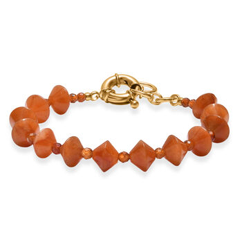 EverTrue rotes Aventurin und Hessonit Granat 18,5cm Armband - 62 ct.