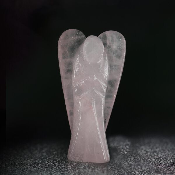 The 5th Season - Engelsfigur aus echtem Edelstein in Geschenkverpackung, Rosenquarz image number 2