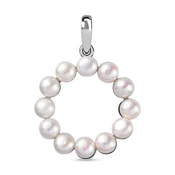 S&uuml;&szlig;wasser Perle Anh&auml;nger, 925 Silber platiniert