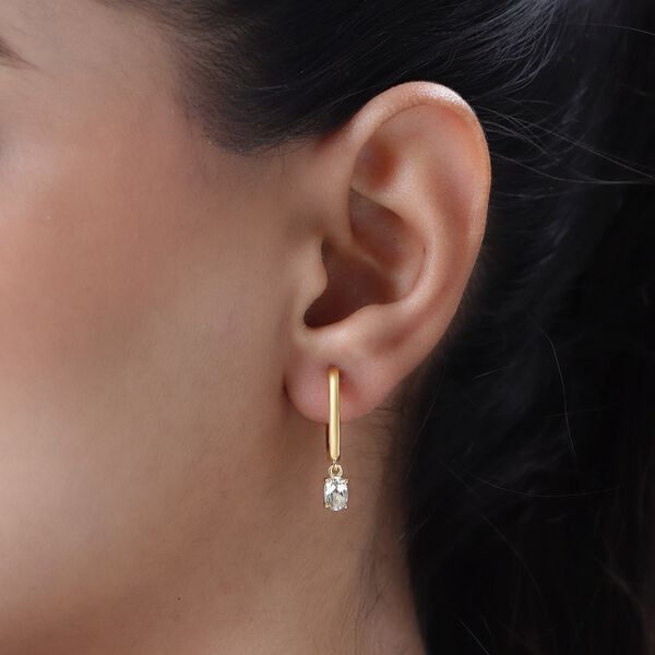 Turkizit Solit&auml;r-Creolen in Silber image number 3