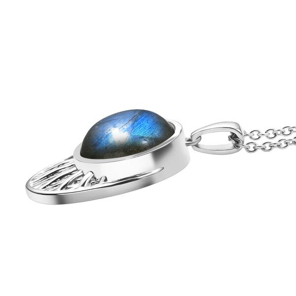 AAA Labradorit Anhänger mit 50cm Kette - 11,50 ct. image number 4