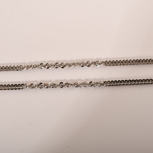 Italienische Rock Kette, 925 Silber rhodiniert, ca. 45 cm, ca. 3,08g image number 0