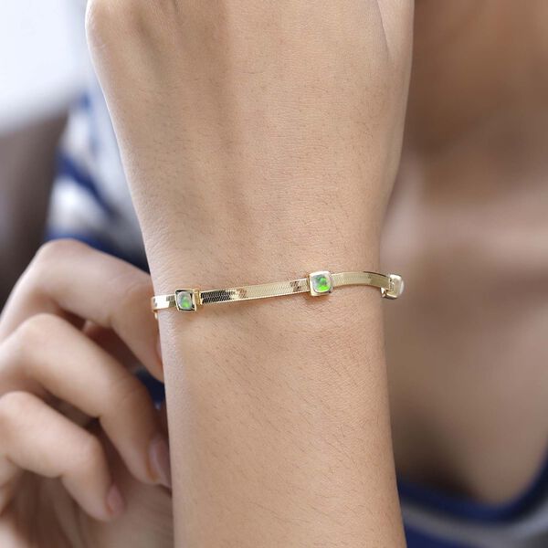 AA natürliches, äthiopisches Welo Opal-Armband, 19cm - 1,22 ct. image number 4