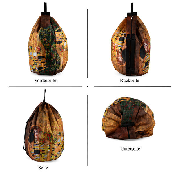 Faltbare Einkaufstasche mit Rei&szlig;verschlussfach 50 x 70 cm Gelb image number 4