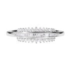 Weißer Diamant Ring, 925 Silber platiniert (Größe 20.00) ca. 0.33 ct