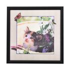 Realistisches 5D Katzen-Gemälde, Größe 43,5x43,5x1,2 cm, Mehrfarbig