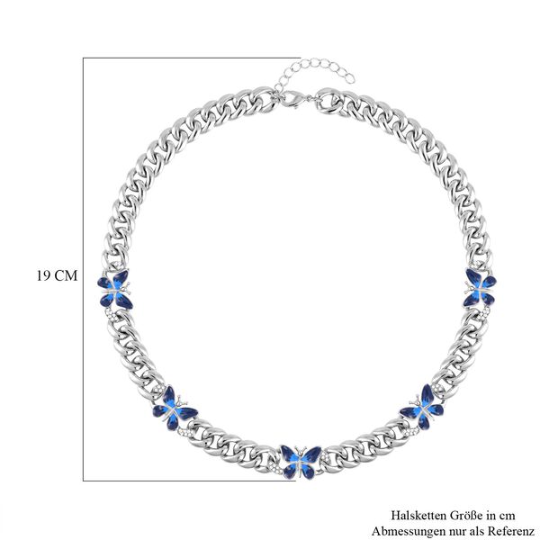 Butterfly Effect blau emaillierte Halskette image number 5