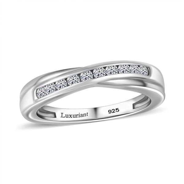 LUXURIANT SI-GH Labor Diamant Ring, 925 Silber rhodiniert - 0,25 ct. image number 4