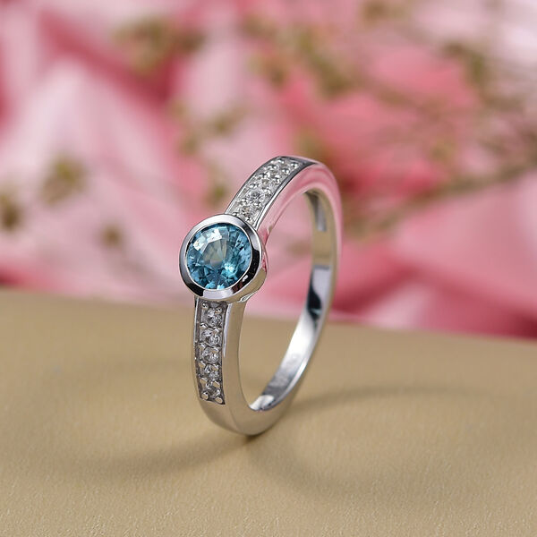 D'Joy blauer und weißer Zirkon Ring - 1,30 ct. image number 1